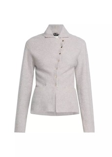 Armani Cashmere-Silk Asymmetric Jacket
