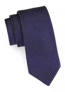 Armani Chevron Jacquard Silk Tie
