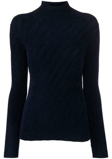Armani chevron-pattern high-neck jumper