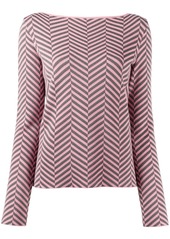 Armani chevron-print long-sleeved jumper