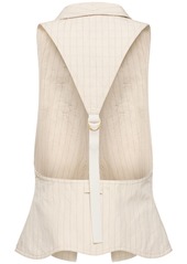 Armani Cotton Blend Sleeveless Vest W/ Cutouts