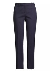 Armani Cotton-Blend Straight-Leg Trousers