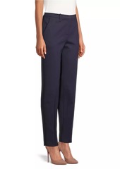 Armani Cotton-Blend Straight-Leg Trousers