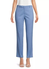 Armani Cotton-Blend Straight-Leg Trousers