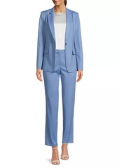 Armani Cotton-Blend Straight-Leg Trousers