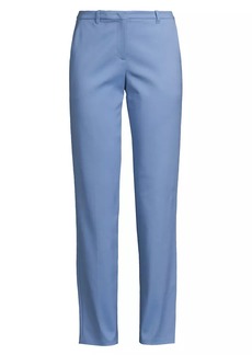 Armani Cotton-Blend Straight-Leg Trousers