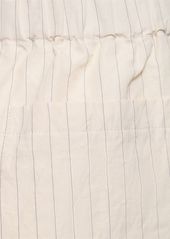 Armani Cotton Blend Striped High Rise Pants
