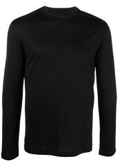 Armani crew neck long-sleeve top