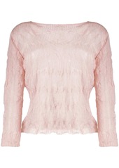 Armani crinkled knitted top