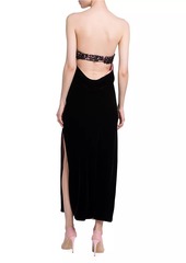 Armani Crystal Embellish Strapless Gown
