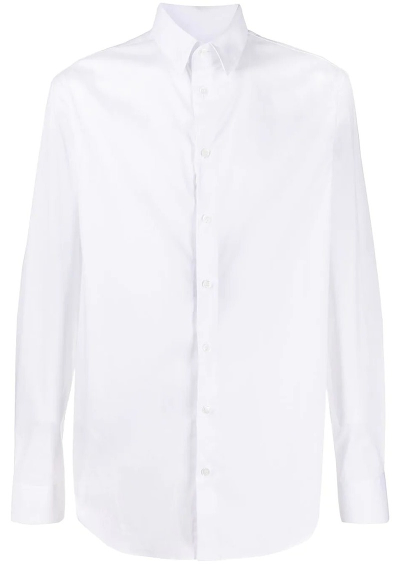 Armani curved hem longsleeved shirt