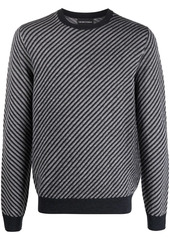 Armani diagonal-stripe jumper