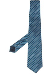Armani diagonal stripe logo-print tie