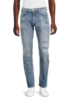Armani Mid Rise Distressed Jeans