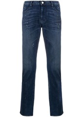 Armani dotted details straight jeans