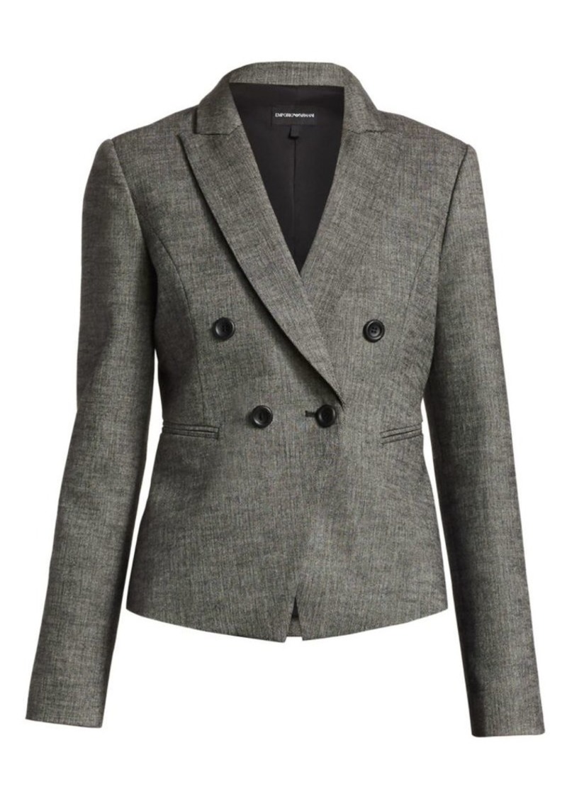 Double-Breasted Crop Blazer