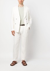 Armani double-breasted linen suit