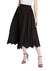 Armani Elastic Waist Plisse Full Skirt