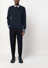 Armani elasticated-waist slim-cut trousers