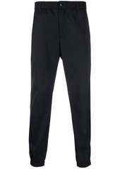 Armani elasticated-waistband tapered trousers