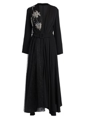 Armani Embellished Half-&-Half Belted Dress