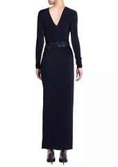 Armani Embellished Hip Jersey Gown