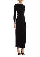 Armani Embellished Pleated Jersey Gown