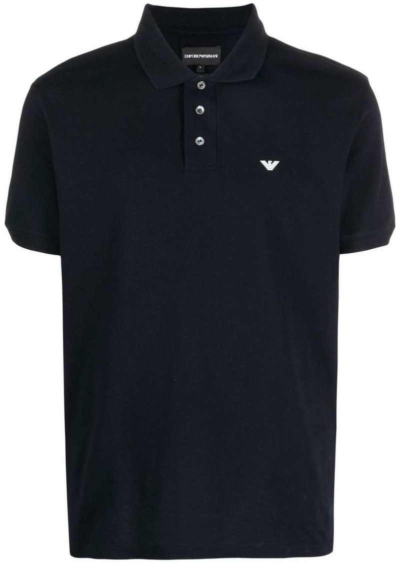 Armani embroidered chest logo polo shirt