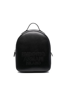 Armani embroidered logo backpack