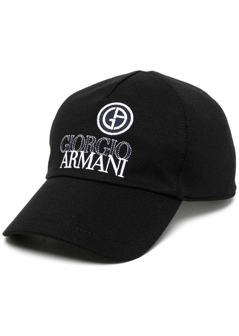 Armani embroidered-logo cap