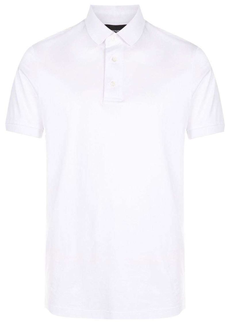 Armani embroidered-logo polo shirt