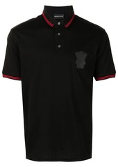 Armani embroidered-logo polo shirt