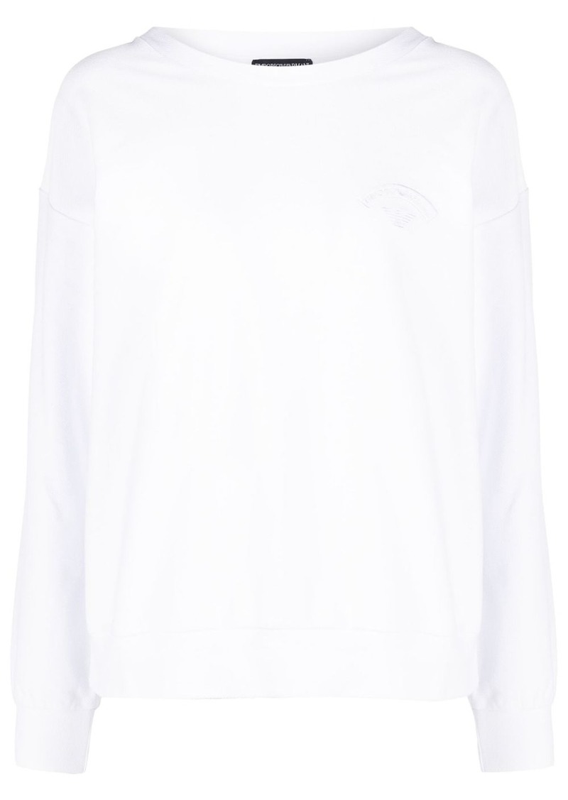 Armani embroidered-logo sweatshirt