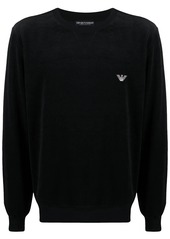 Armani embroidered logo sweatshirt and pants set