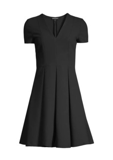 Armani Emma Box-Pleat Mini Dress
