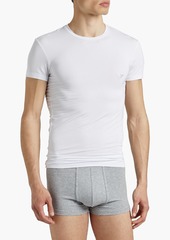 Emporio Armani - Printed modal-blend jersey T-shirt - White - S