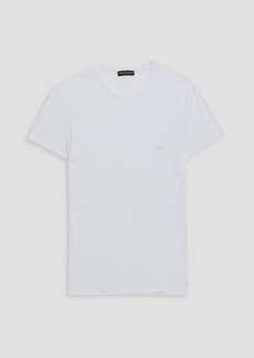 Emporio Armani - Printed modal-blend jersey T-shirt - White - S