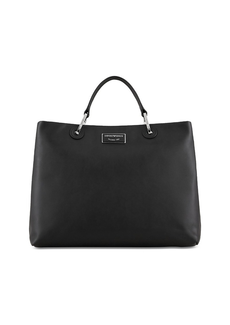 Emporio Armani Asv Medium Myea Leather Shopper Bag