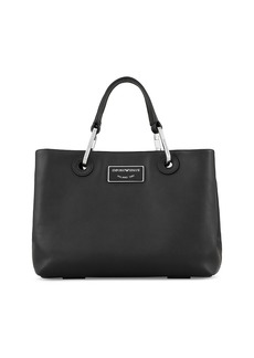 Emporio Armani Asv Small Myea Leather Shopper Bag