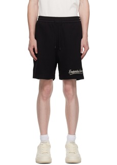 Emporio Armani Black Embroidered Shorts