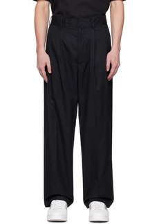 Emporio Armani Black Pleated Trousers