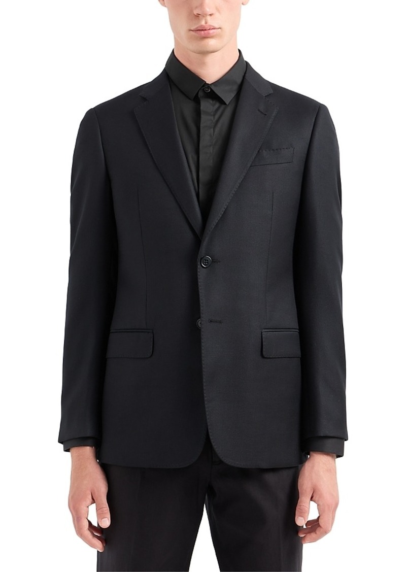 Emporio Armani Black Regular Fit Sport Coat