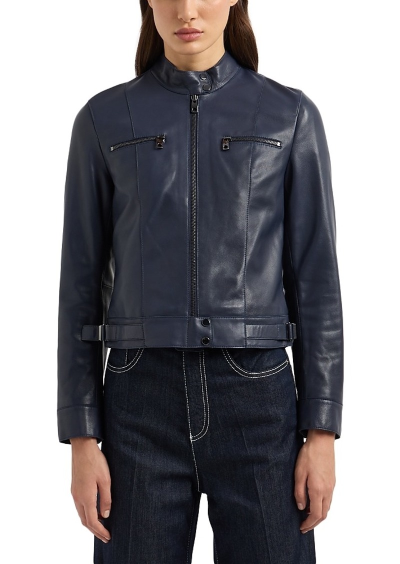 Emporio Armani Caban Leather Jacket