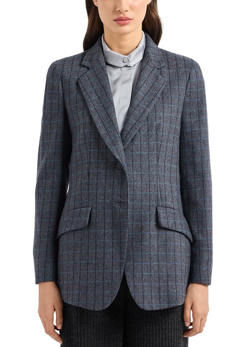 Emporio Armani Check Pattern Blazer