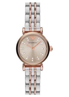 Emporio Armani Crystal Marker Two-Tone Bracelet Watch