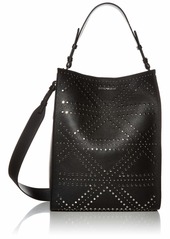 Emporio Armani Designer Embellished Leather Hobo Bag