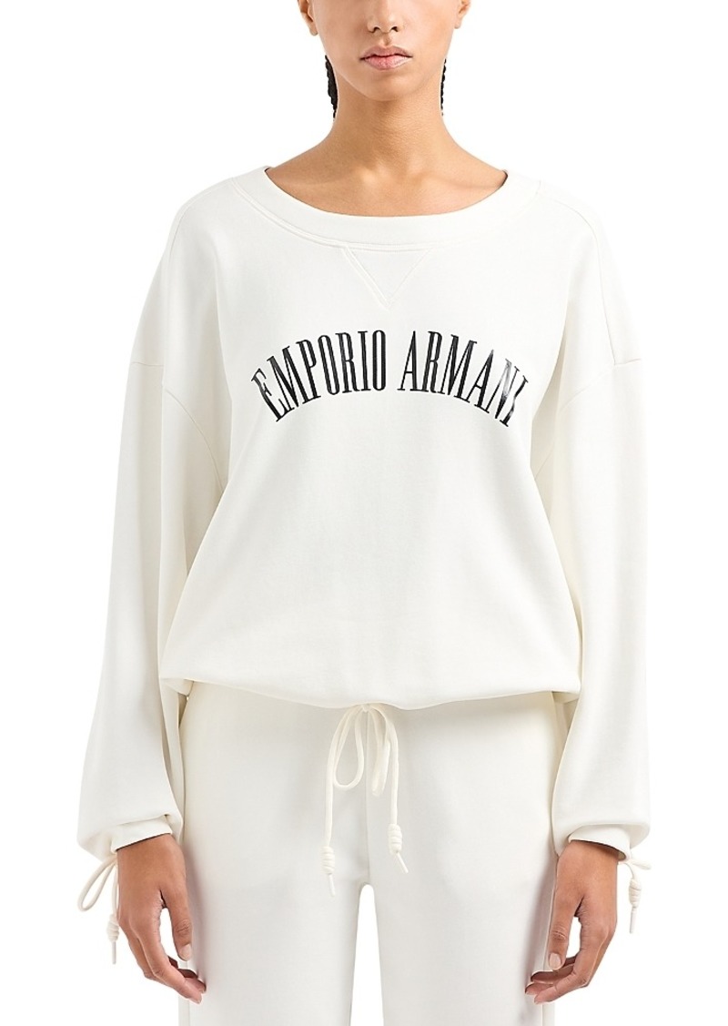 Emporio Armani Drawstring Logo Sweatshirt