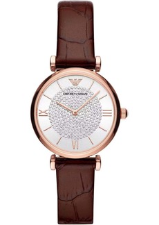 Emporio Armani Elegant Leather Watch for Women's Women