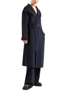 Emporio Armani Fold Collar Belted Coat