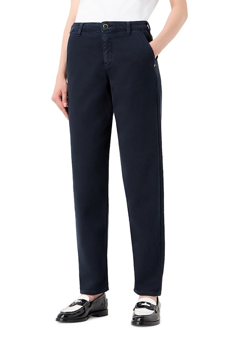 Emporio Armani Garment Dyed Relaxed Fit Pants